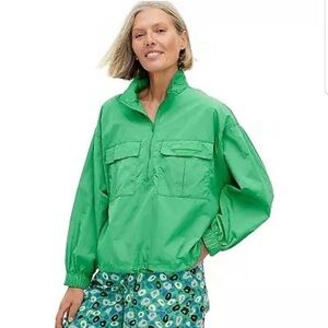 Brand New DVF forTarget Limit Edition Green Nylon Packable Half Zip Jacket